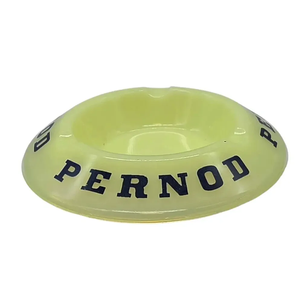 FRENCH OPALEX VASELINE OPAL PERNOD ASHTRAY SCARCE GLOWS